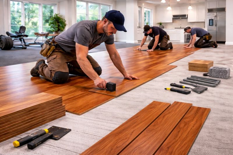 Cherry Floor Installation in Edison, NJ