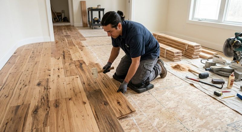 Hickory Floor Installation in Monroe Township, NJ