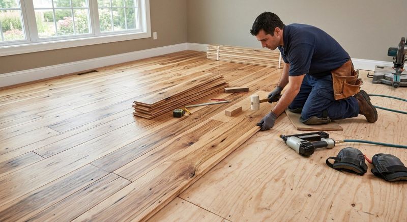 Hickory Floor Installation in Monroe Township, NJ