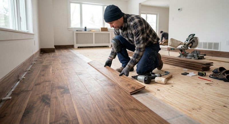 Walnut Flooring Installation in Monroe Township, NJ