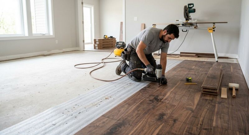 Walnut Flooring Installation in Monroe Township, NJ